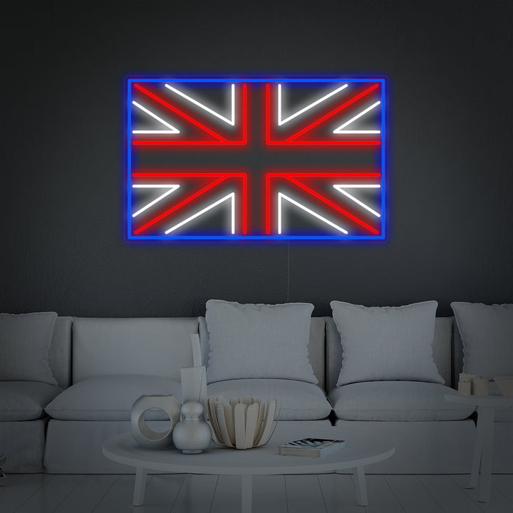 "Drapeau Du Royaume-Uni" Enseigne Lumineuse en Néon