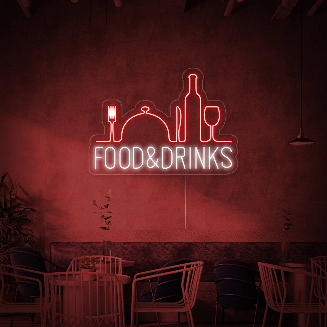 "Food and Drinks, Bar, restaurant" Lumineuse en Néon