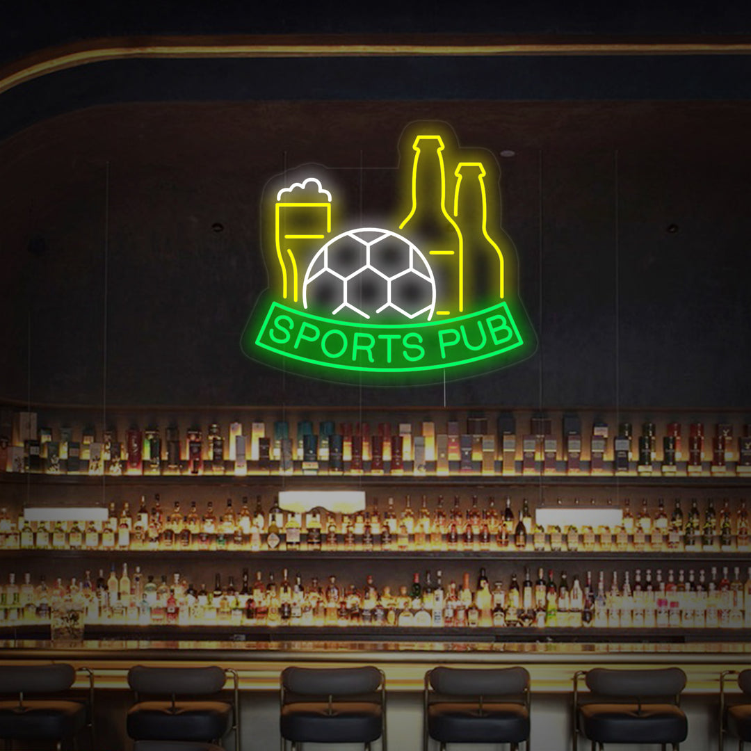 "Football, bière, Sports Pub" Lumineuse en Néon