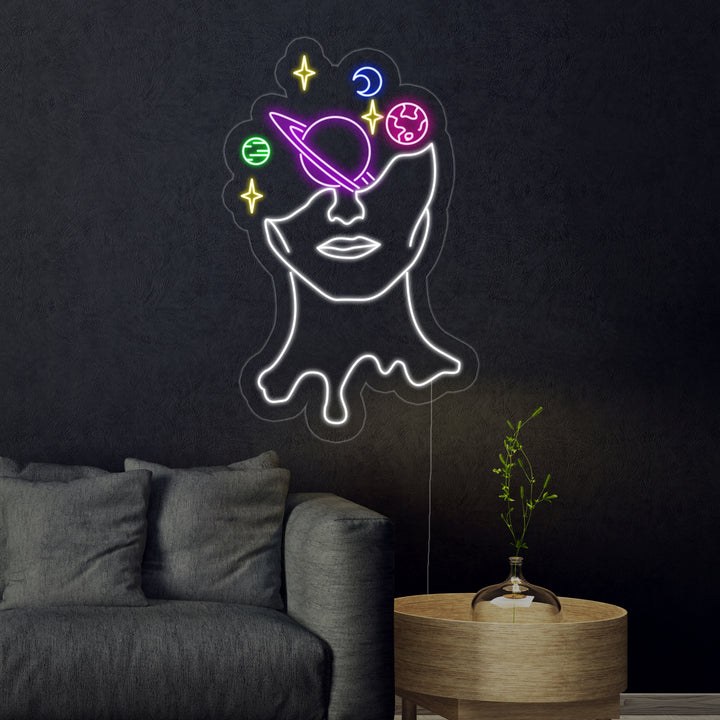 "Galaxie Cerveau" Enseigne Lumineuse en Néon