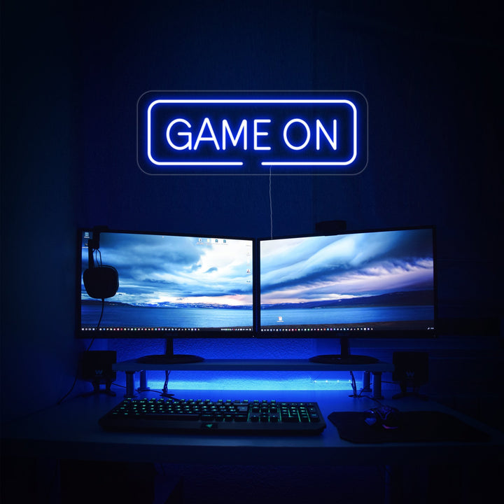 "Game On, Game Wall Art" Enseigne Lumineuse en Néon