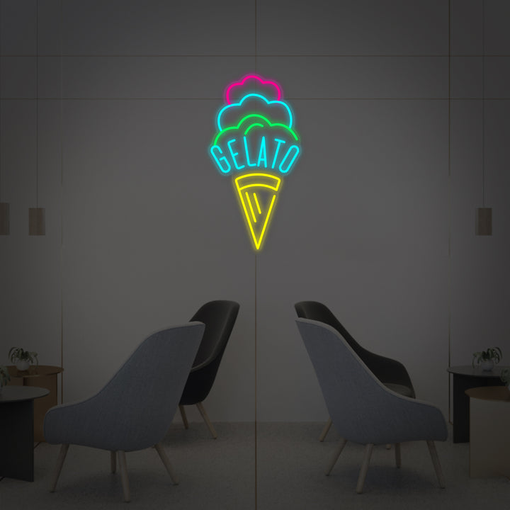 "Gelato, Glace" Lumineuse en Néon