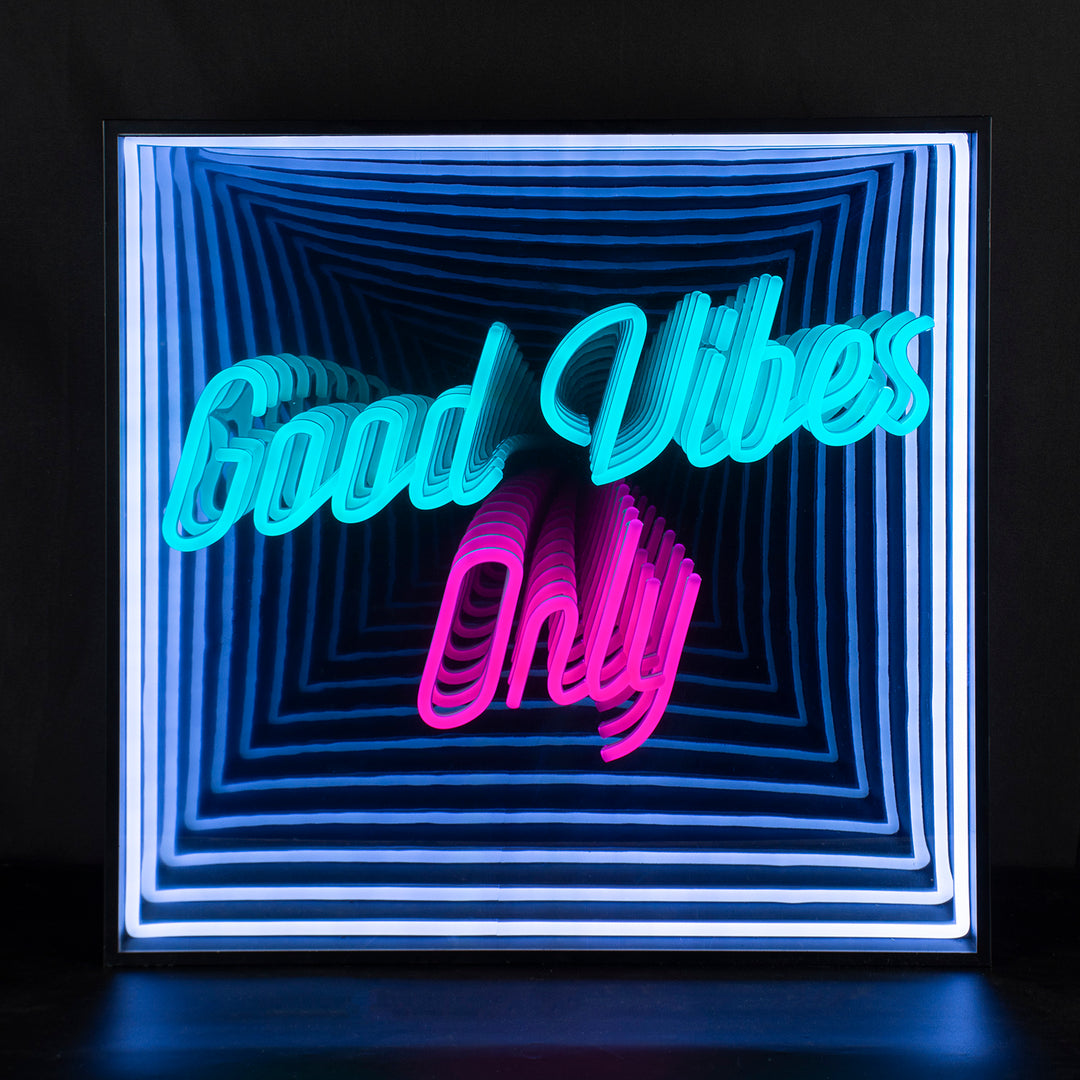 "Good Vibes Only" Enseigne Néon LED 3D Infini