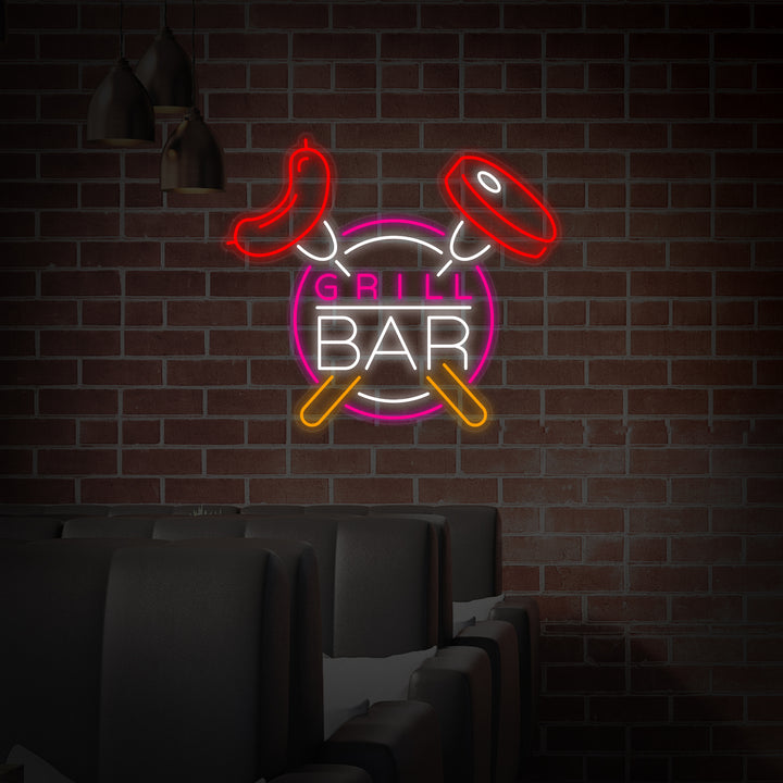 "Grill Bar" Lumineuse en Néon