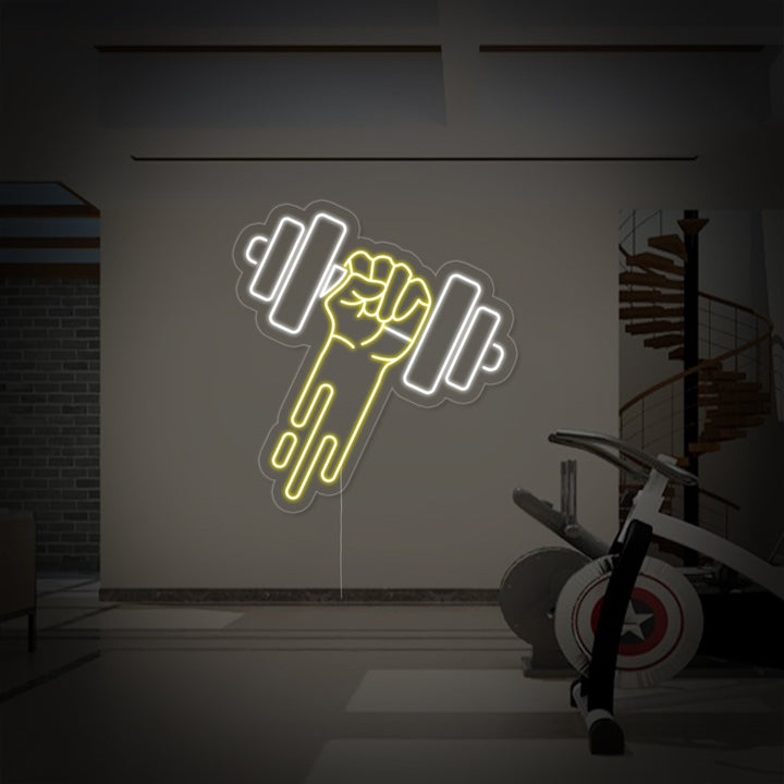 "Haltère De Salle De Sport" Enseigne Lumineuse en Néon