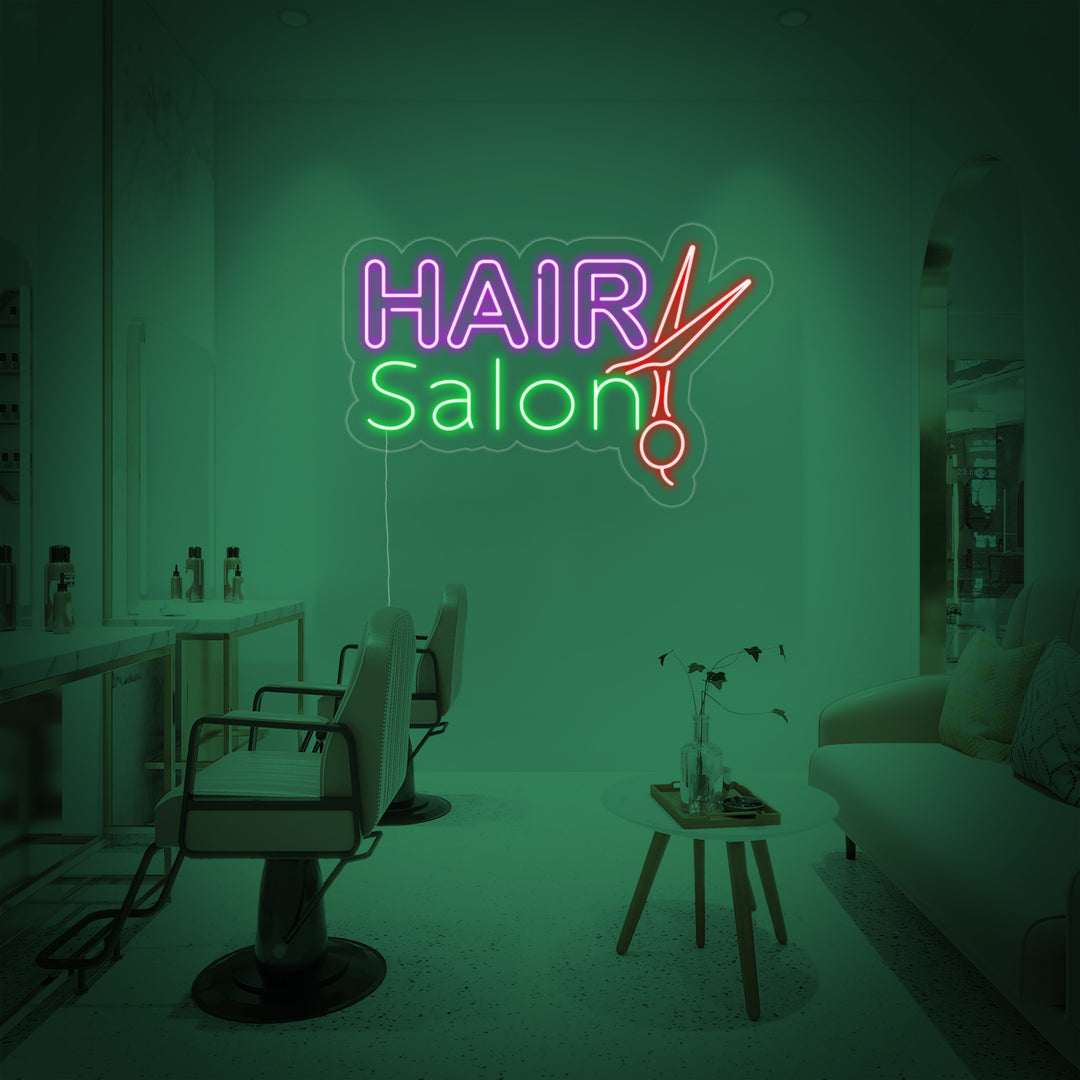 "Hair Salon" Enseigne Lumineuse en Néon