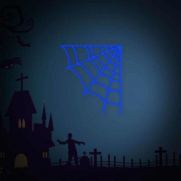 "Toile D'Araignée D'Halloween" Enseigne Lumineuse en Néon