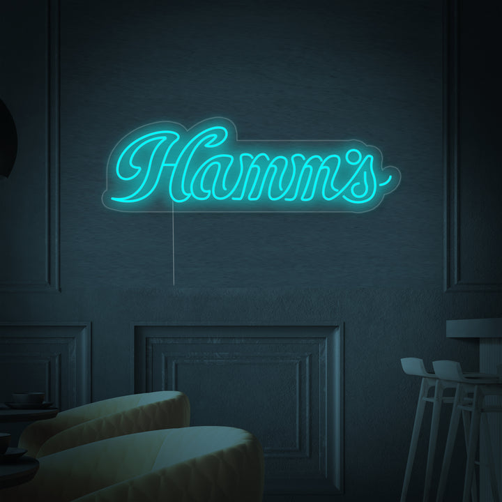 "Bar À Bière Hamms" Enseigne Lumineuse en Néon