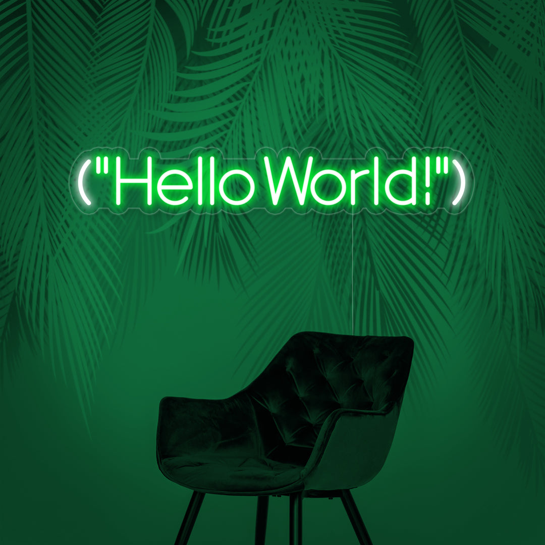 "Hello World" Enseigne Lumineuse en Néon