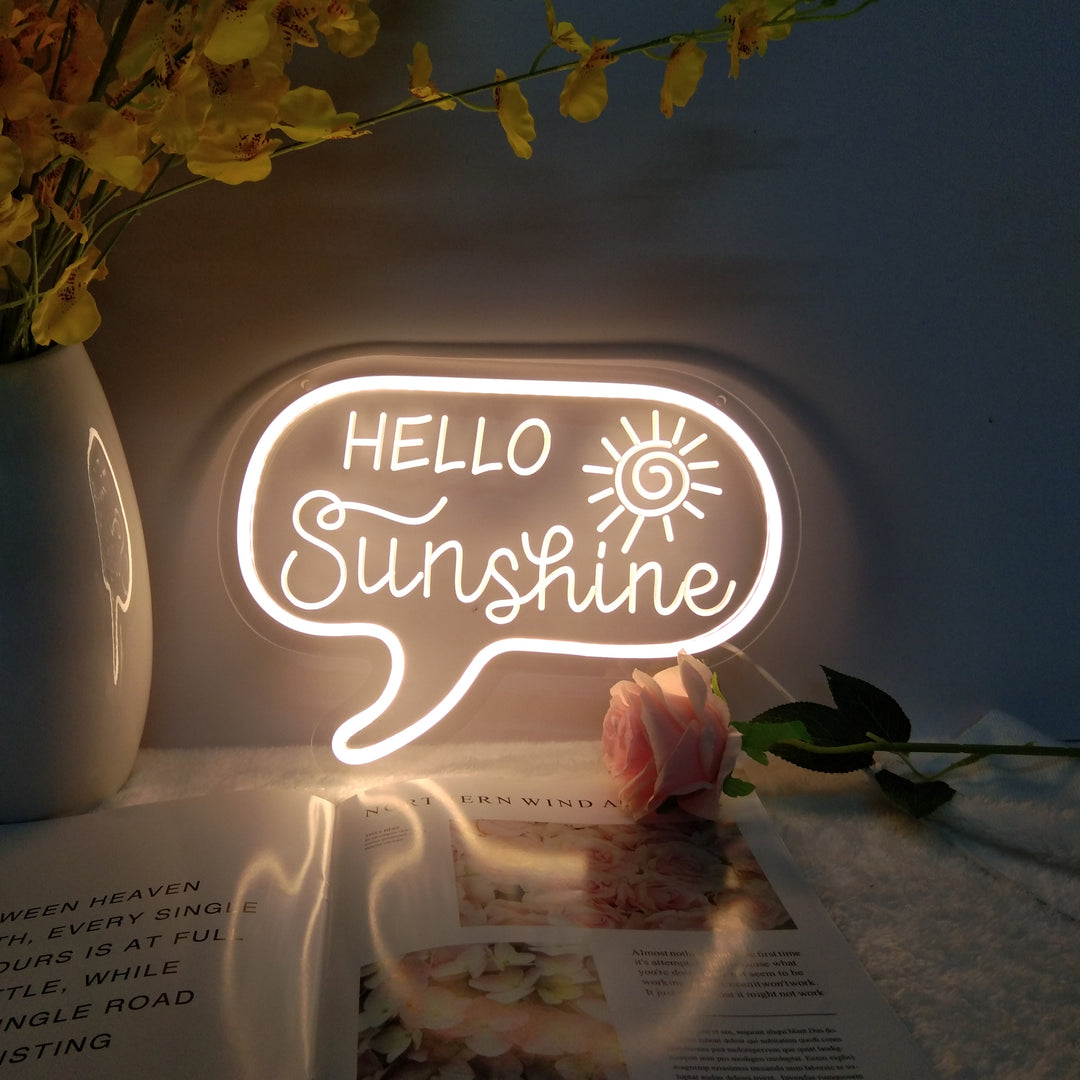 "Hello Sunshine" Enseigne Néon LED Mini USB