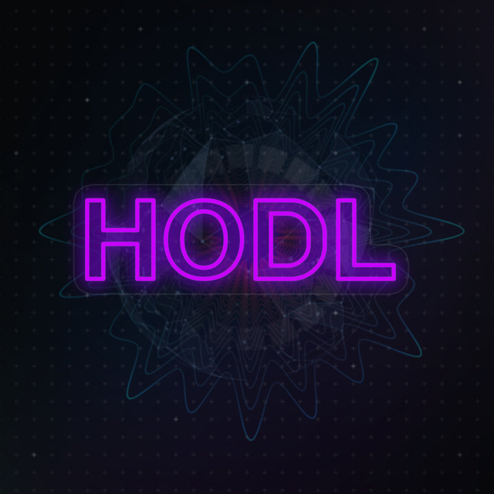 "Cryptomonnaie Hodl" Enseigne Lumineuse en Néon