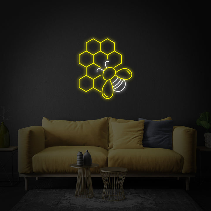 "Rayon De Miel" Enseigne Lumineuse en Néon