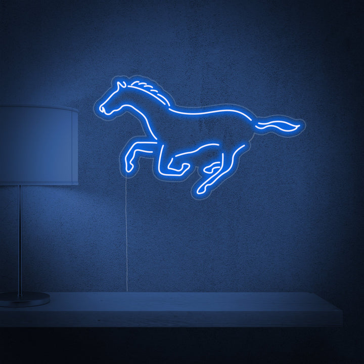 "Cheval, Cheval En Train De Courir" Enseigne Lumineuse en Néon