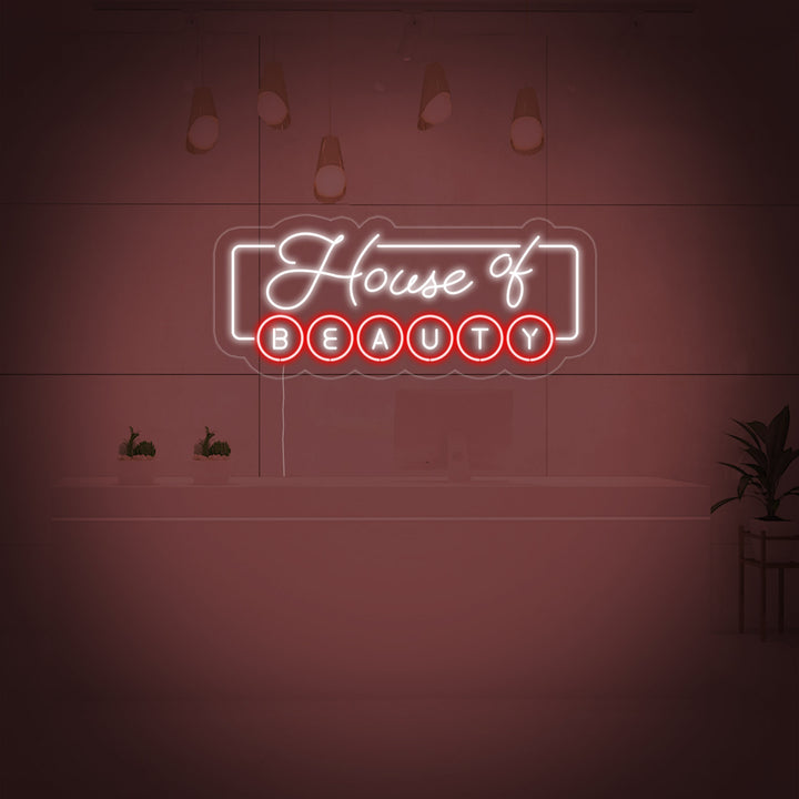 "House of Beauty" Enseigne Lumineuse en Néon
