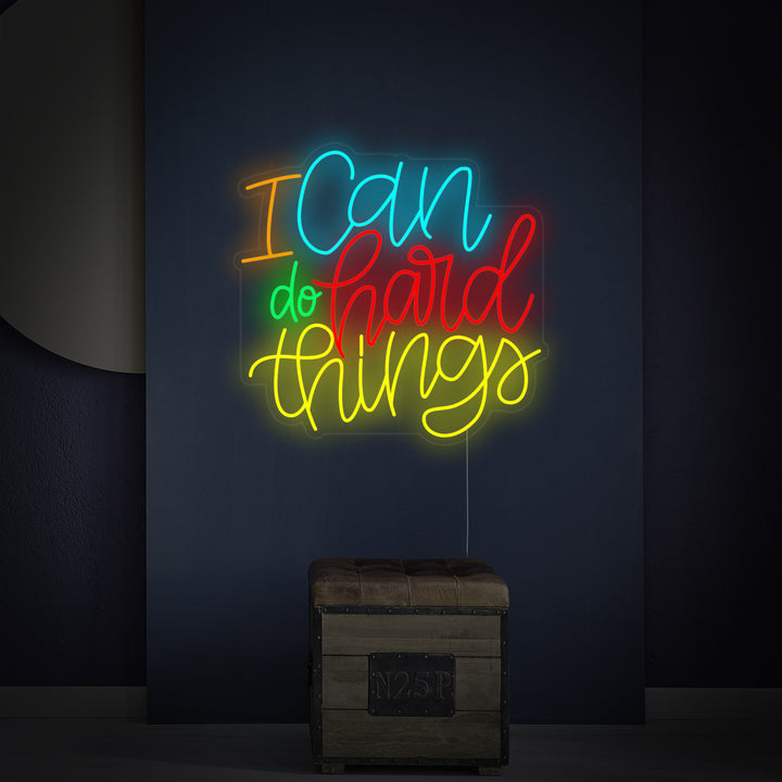 "I Can Do Hard Things" Enseigne Lumineuse en Néon