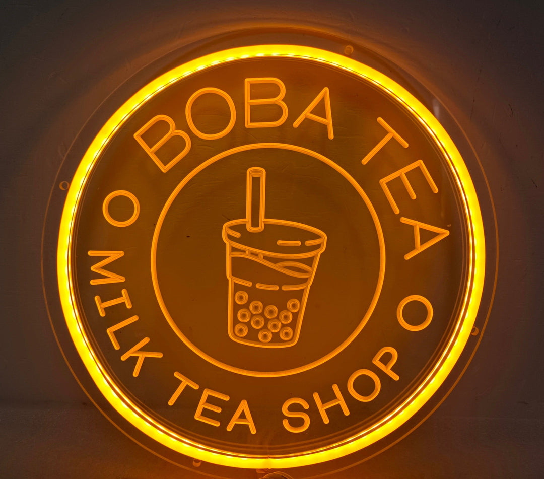 "Boba Tea, Milk Tea Shop" Enseigne Lumineuse en Néon (Stock: 1 unités)
