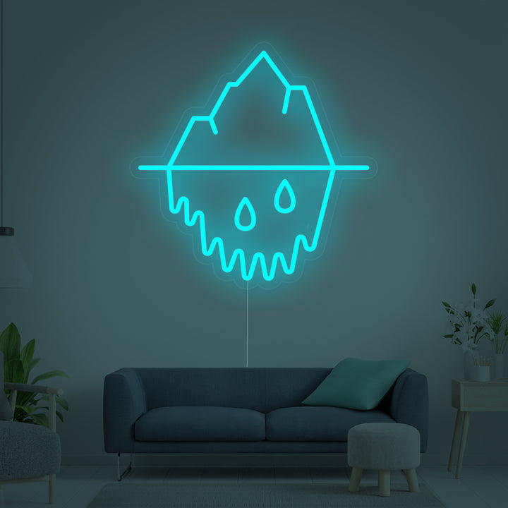 "Iceberg Qui Goutte" Enseigne Lumineuse en Néon