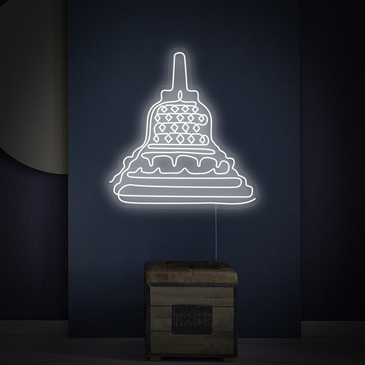 "Temple De Borobudur En Indonésie" Enseigne Lumineuse en Néon
