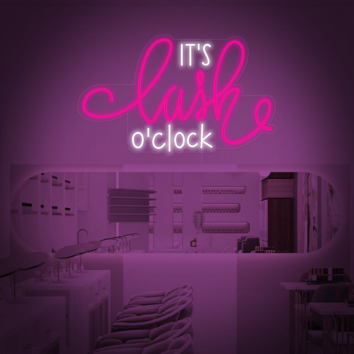 "Its Lashes Oclock" Enseigne Lumineuse en Néon
