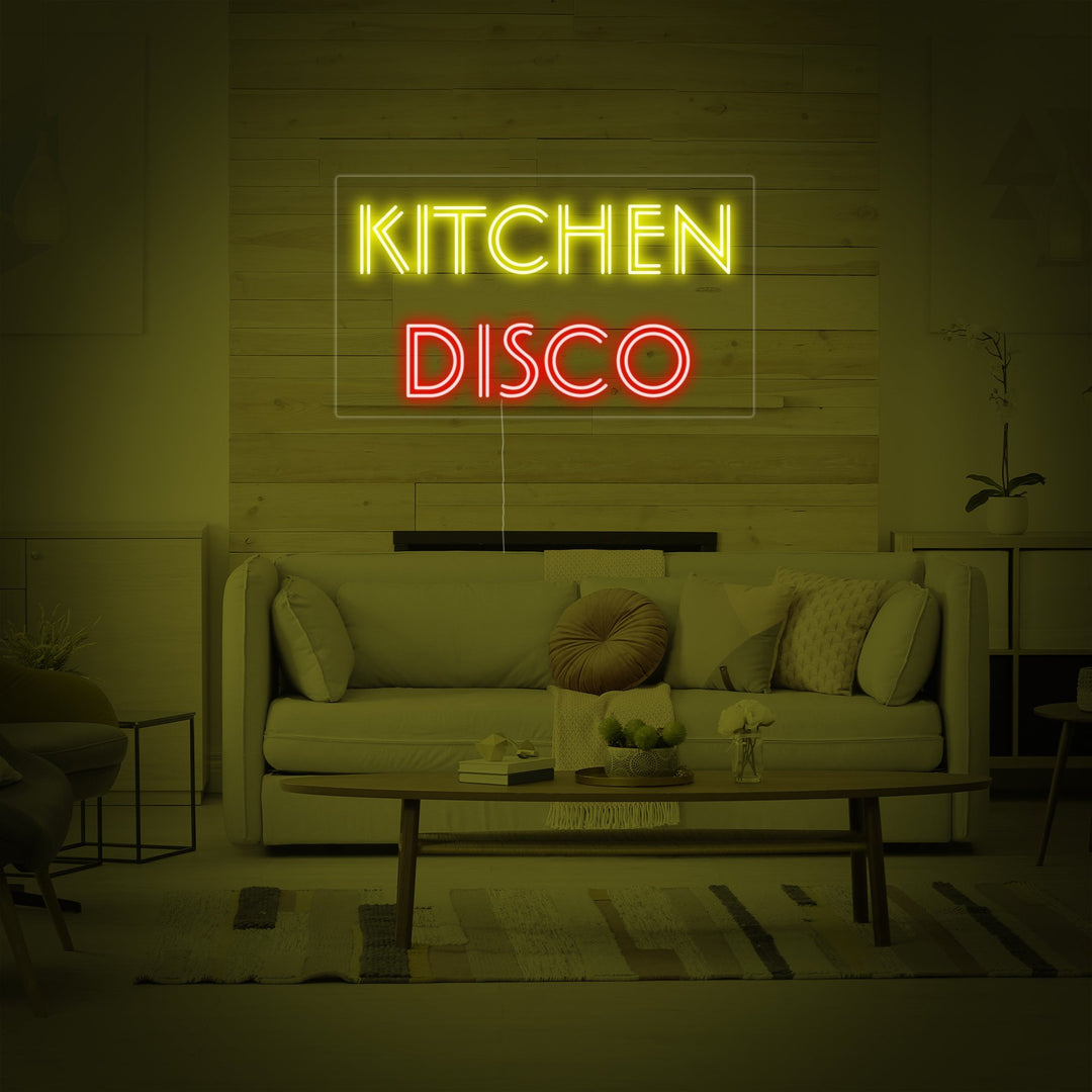 "Kitchen Disco" Enseigne Lumineuse en Néon
