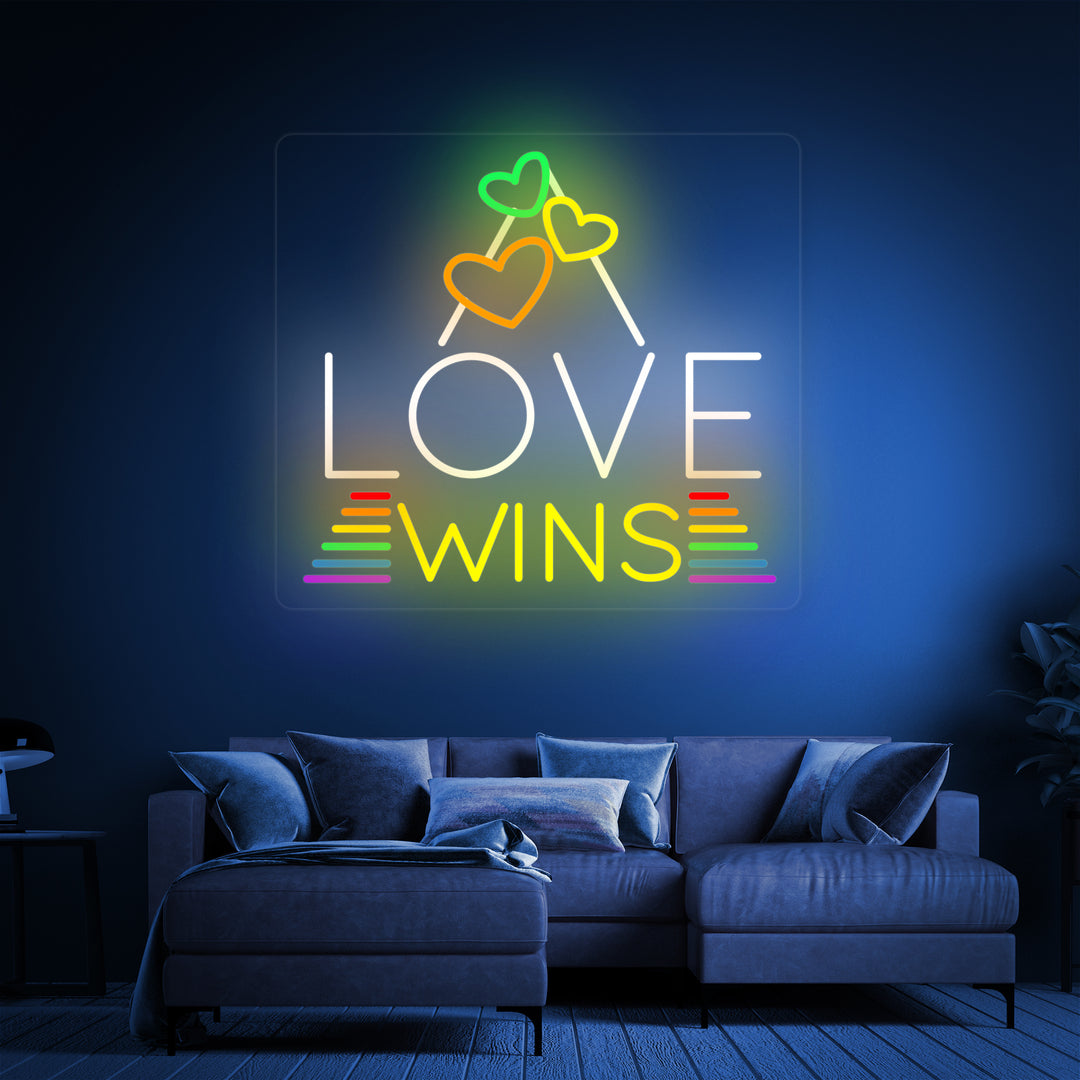 "LGBT Love Wins" Lumineuse en Néon