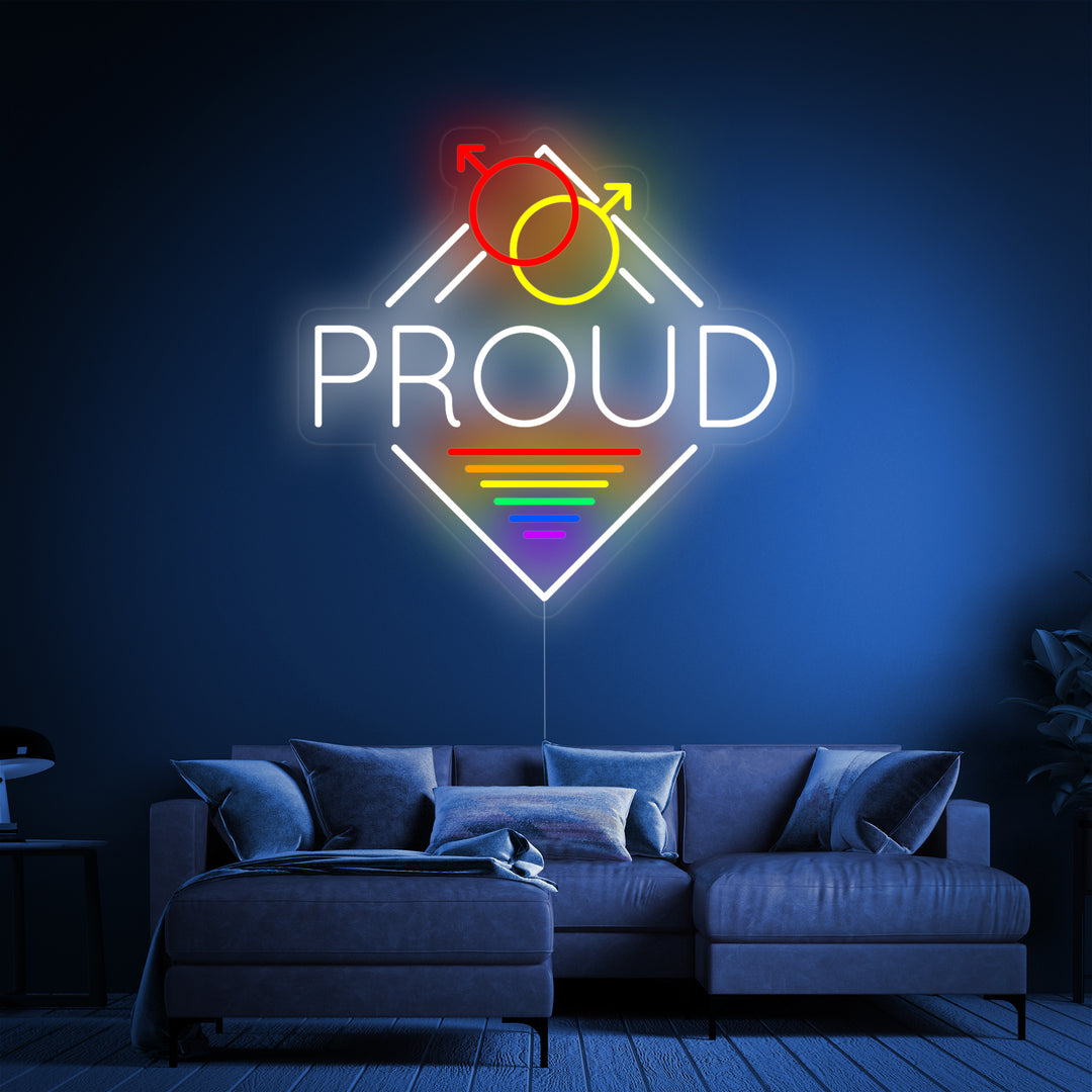 "LGBT Proud" Lumineuse en Néon