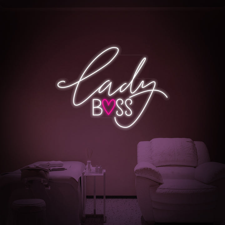 "Lady Boss" Enseigne Lumineuse en Néon