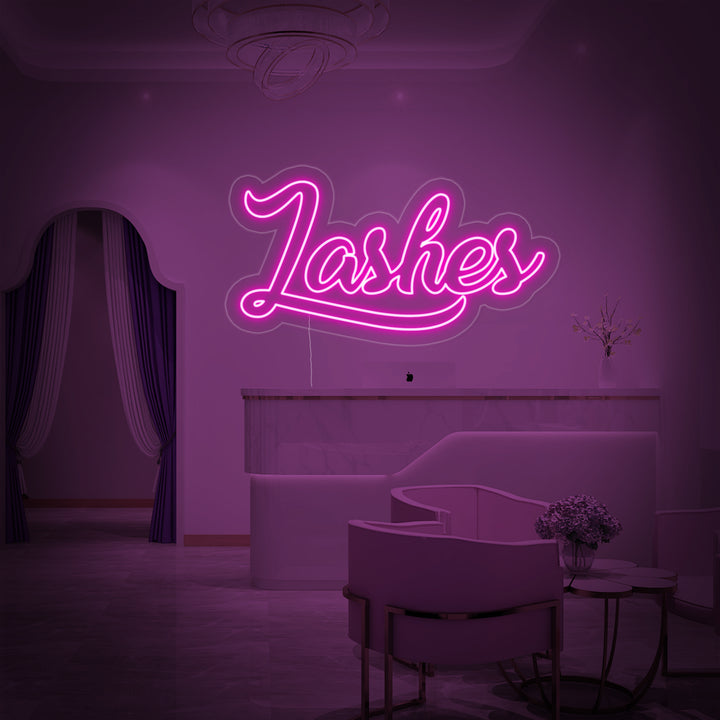 "Lashes" Enseigne Lumineuse en Néon