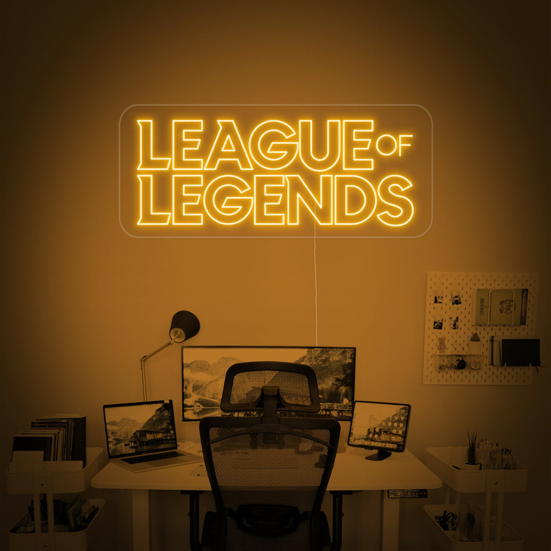 "League of Legends, Décoration De Salle De Jeux" Enseigne Lumineuse en Néon