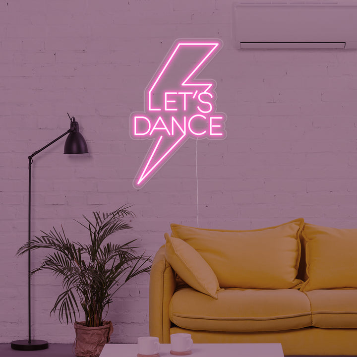 "Lets Dance" Enseigne Lumineuse en Néon