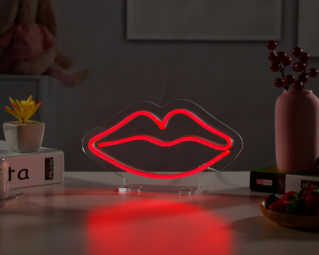 "Lèvres" Enseigne Néon LED Pour Bureau