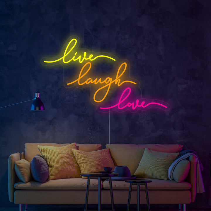 "Live Laugh Love" Enseigne Lumineuse en Néon