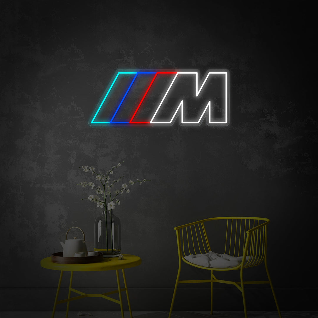"BMW M logo, décoration de garage" Enseigne néon