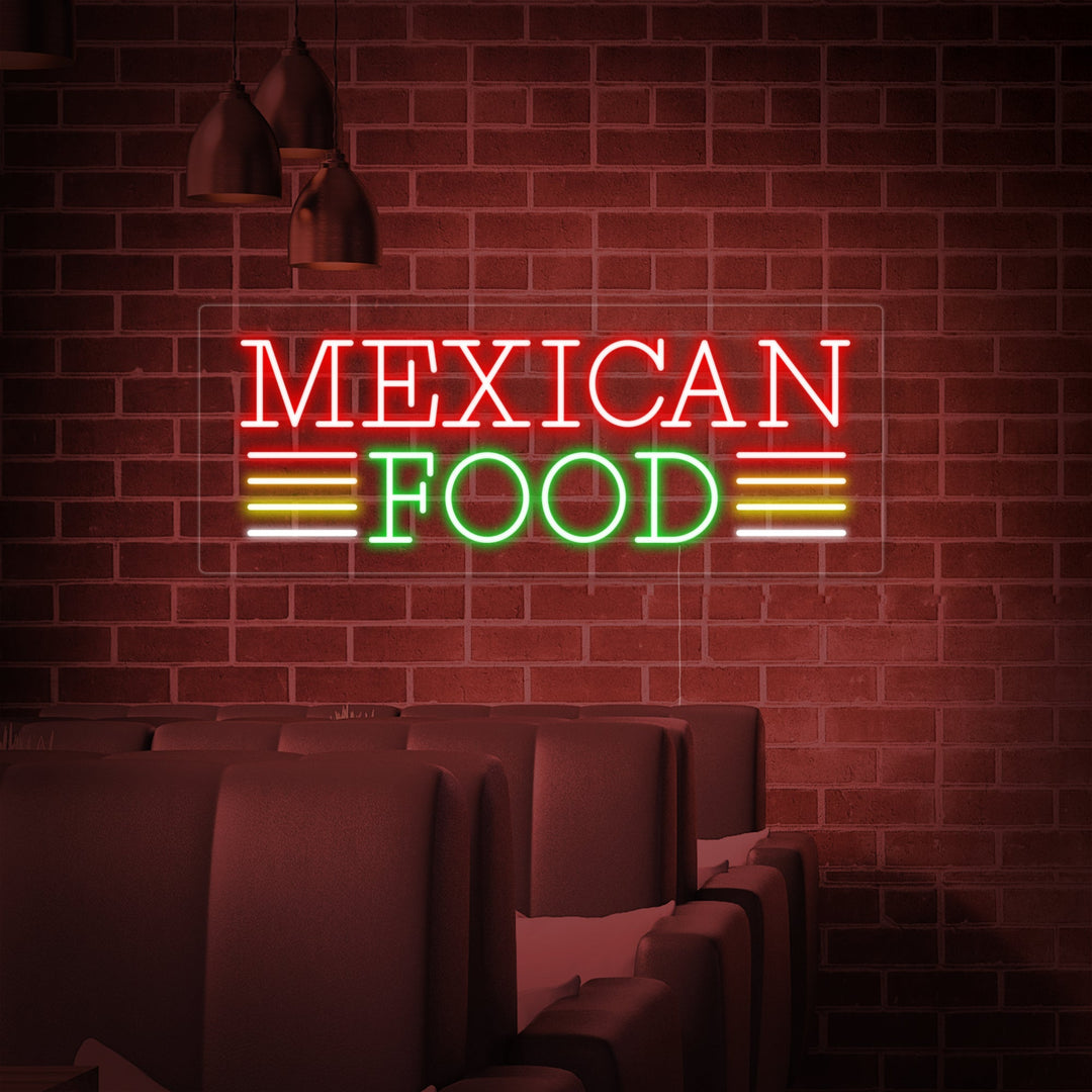 "MEXICAN FOOD" Lumineuse en Néon