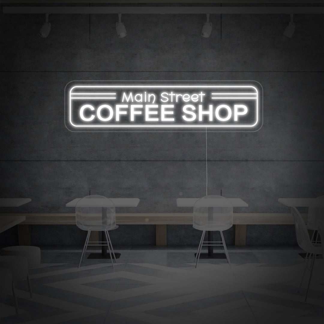 "Main Street Coffee Shop" Enseigne Lumineuse en Néon