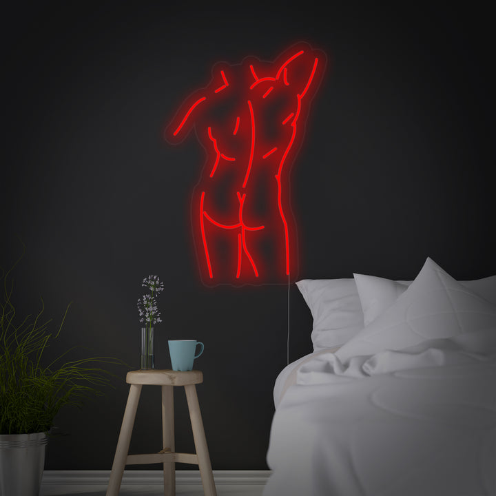 "Corps D'Homme" Enseigne Lumineuse en Néon