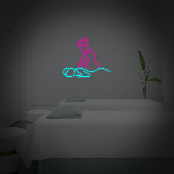 "Massage Thaïlandais Et Soin De La Peau" Enseigne Lumineuse en Néon