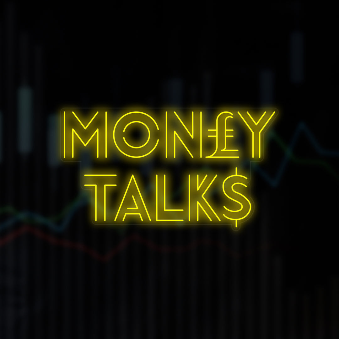"Money Talks" Enseigne Lumineuse en Néon