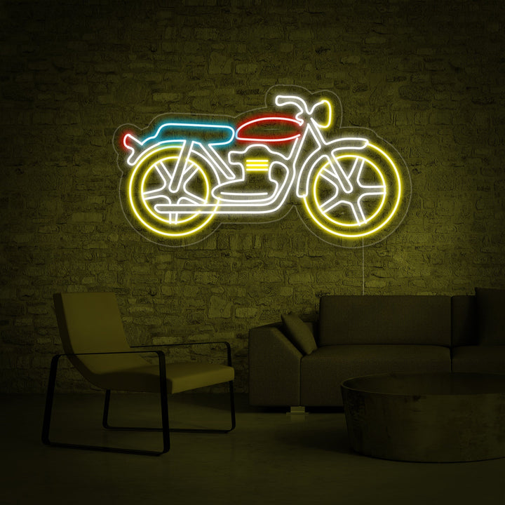 "Moto" Enseigne Lumineuse en Néon