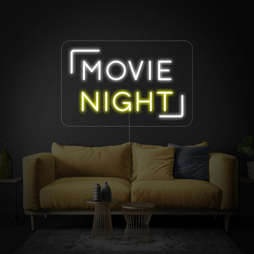 "Movie Night" Enseigne Lumineuse en Néon