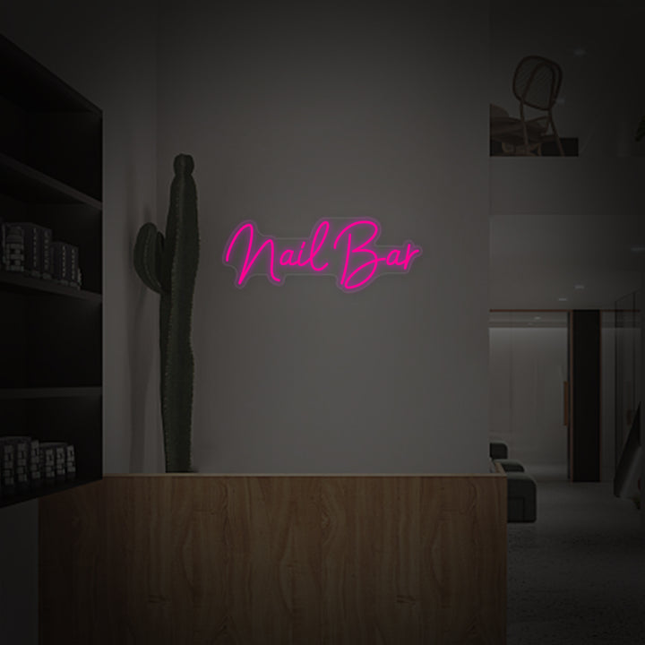 "Nail Bar" Enseigne Lumineuse en Néon
