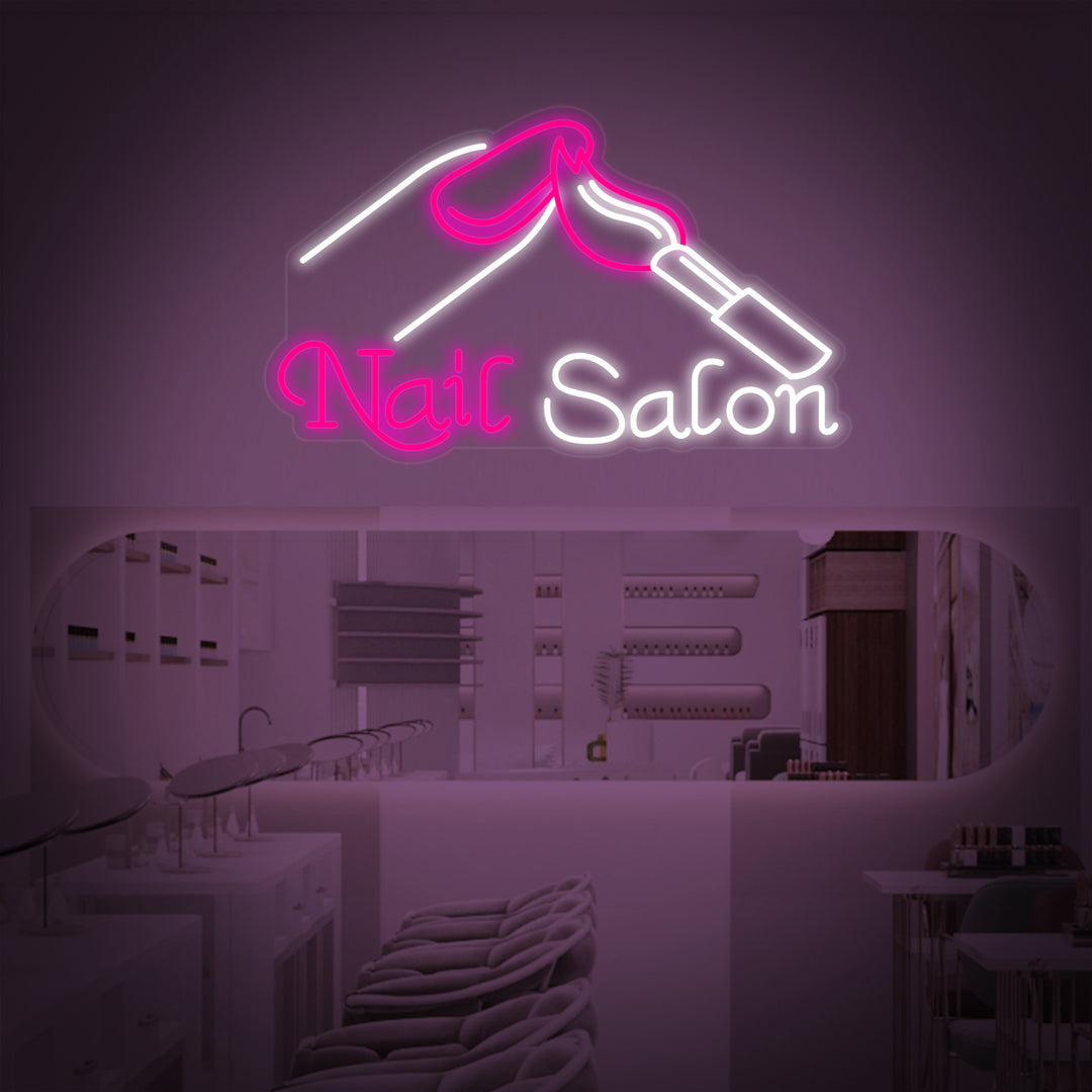 "Nails Salon" Enseigne Lumineuse en Néon