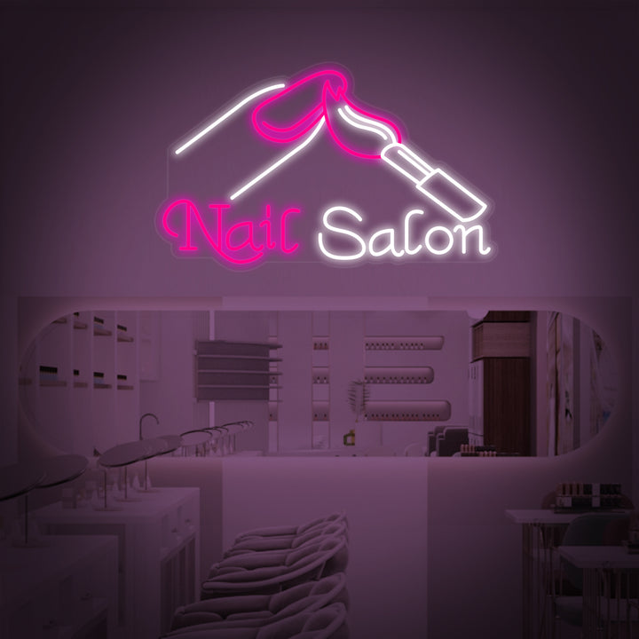 "Nails Salon" Lumineuse en Néon
