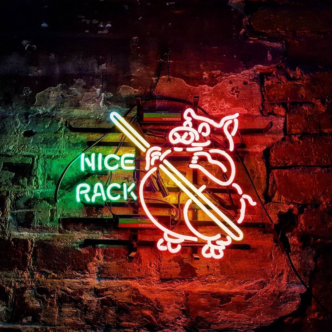 "Nice Rack" Enseigne Lumineuse en Néon