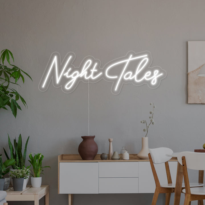 "Night Tales" Enseigne Lumineuse en Néon