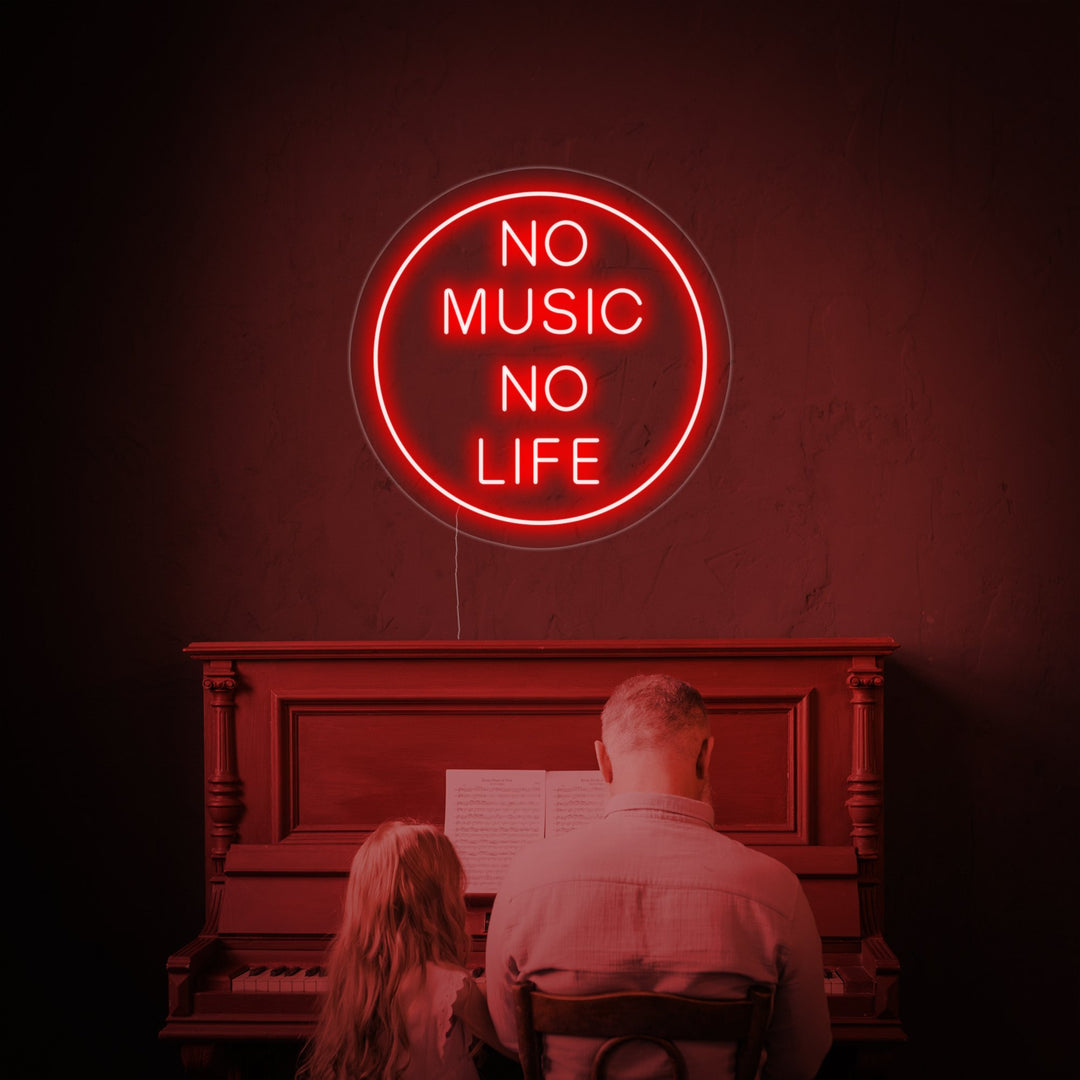 "No Music No Life" Enseigne Lumineuse en Néon