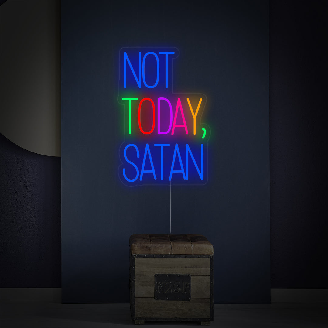 "Not Today Satan" Enseigne Lumineuse en Néon