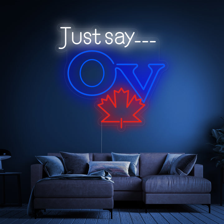 "Just Say OV, Old Vienna bière" Lumineuse en Néon