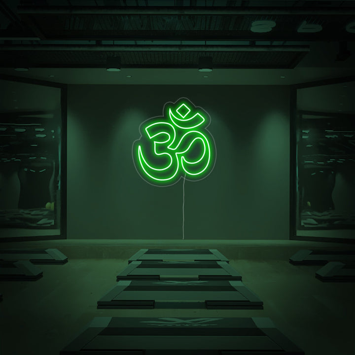 "Om Yoga, Décoration Yoga, Art Mural Yoga" Enseigne Lumineuse en Néon