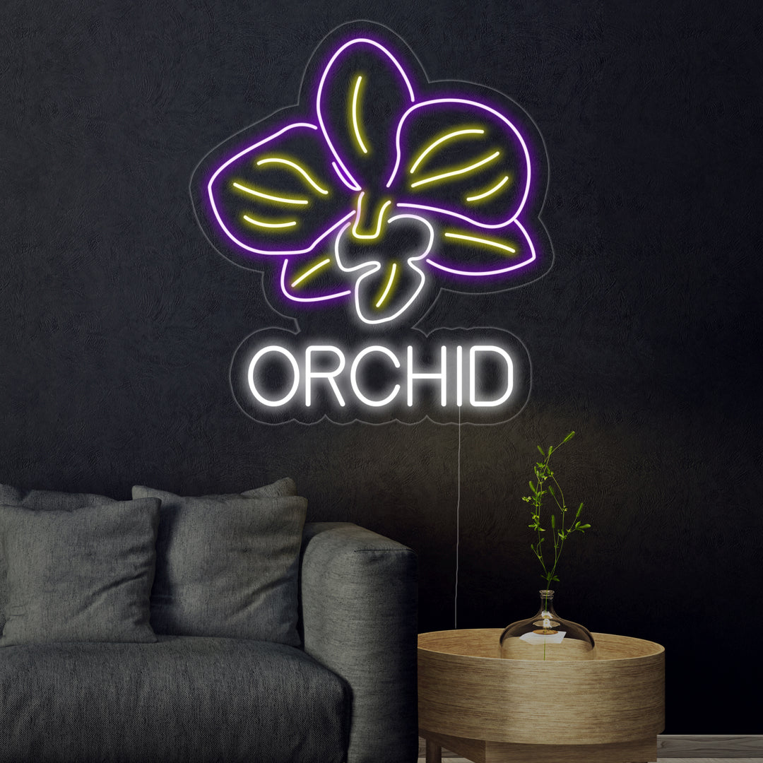 "Orchid, fleur d'orchidée" Lumineuse en Néon